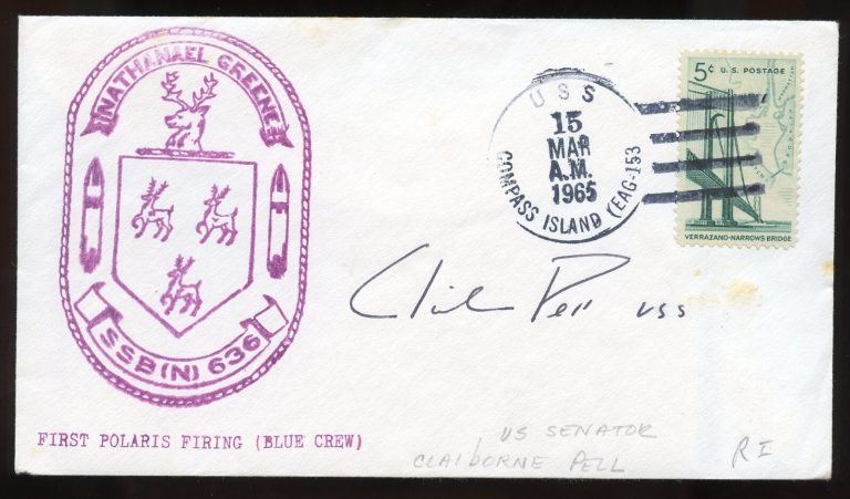 Claiborne Pell d2009 signed autograph Politician U.S. Senator Rhode Island FDC
