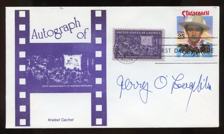 Gerald S O'Loughlin d2015 signed autograph Actor as Ed Ryker on The Rookies FDC