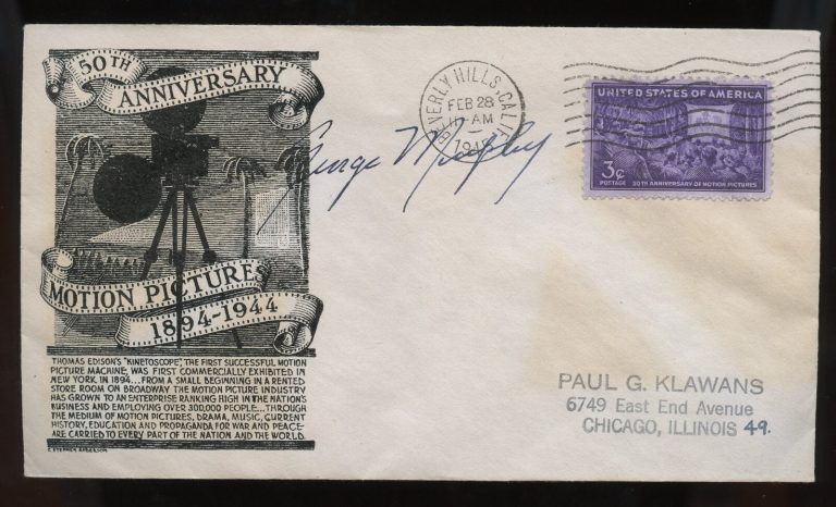 George Murphy d1992 signed autograph auto American Dancer Actor Politician FDC