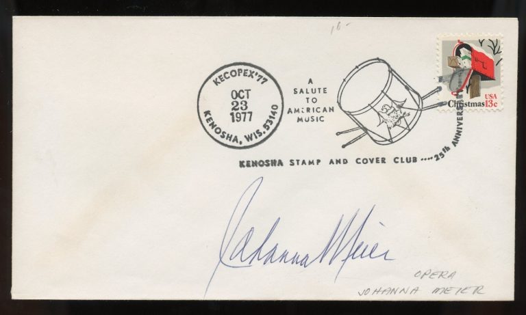 Johanna Meier signed autograph American Operatic Soprano Metropolitan Opera FDC