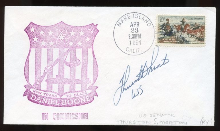 Thurston B. Morton d1982 signed autograph Politician US Senator Kentucky FDC