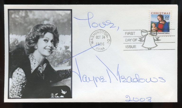 Jayne Meadows d2015 signed autograph auto American Stage Film TV Actress FDC