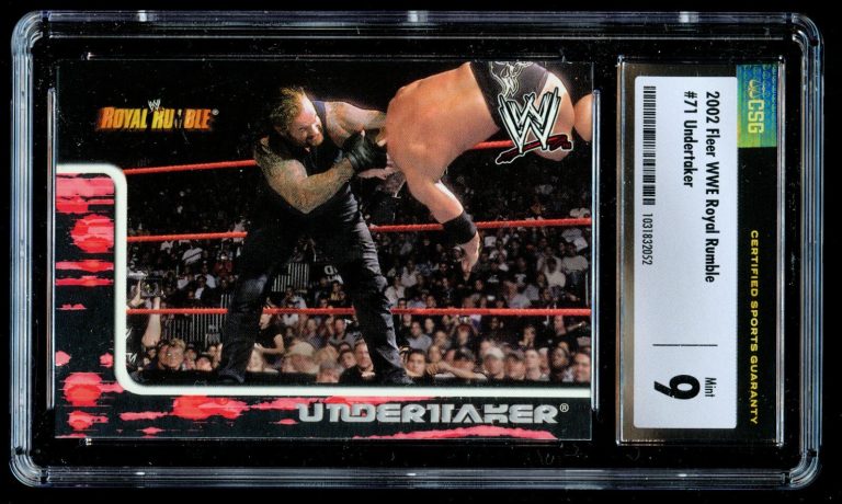 Undertaker #71 Fleer WWE Royal Rumble 2002 Wrestling Trading Card CSG Mint 9