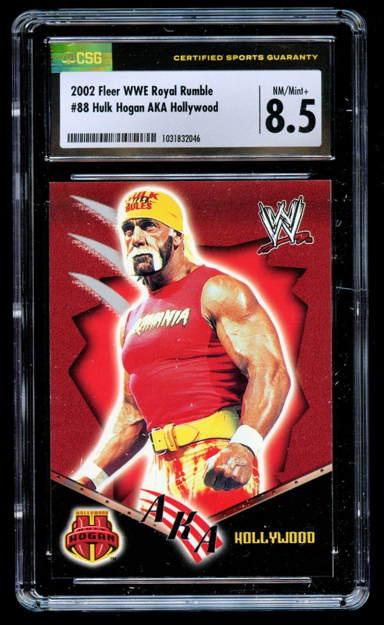 Hollywood Hulk Hogan #88 Fleer WWE Royal Rumble 2002 Wrestling Card CSG 8.5