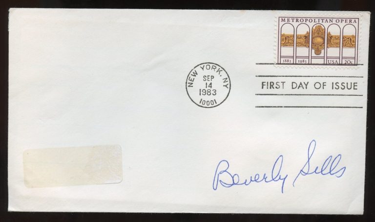 Beverly Sills d2007 signed autograph auto American Operatic Soprano FDC