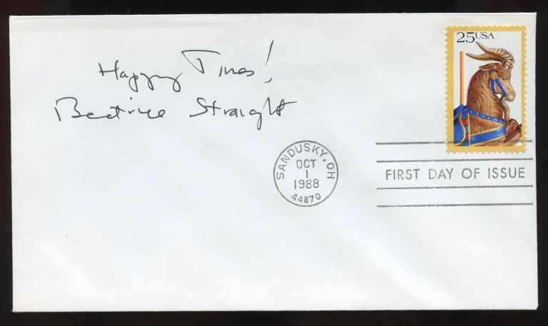 Beatrice Straight d2001 signed autograph American Actress in The Crucible FDC