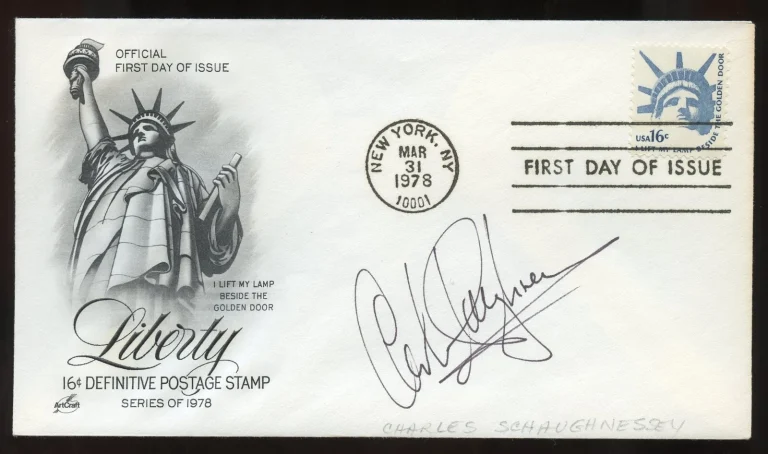 Charles Schaughnessey signed autograph British Actor in Days of Our Lives FDC