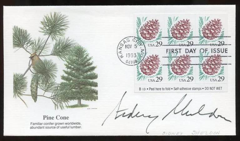 Sidney Sheldon d2007 signed autograph Writer The Bachelor & the Bobby-Soxer FDC
