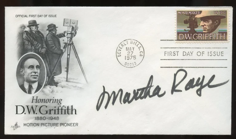 Martha Raye d1994 signed autograph American Comic & Actress The Big Mouth FDC