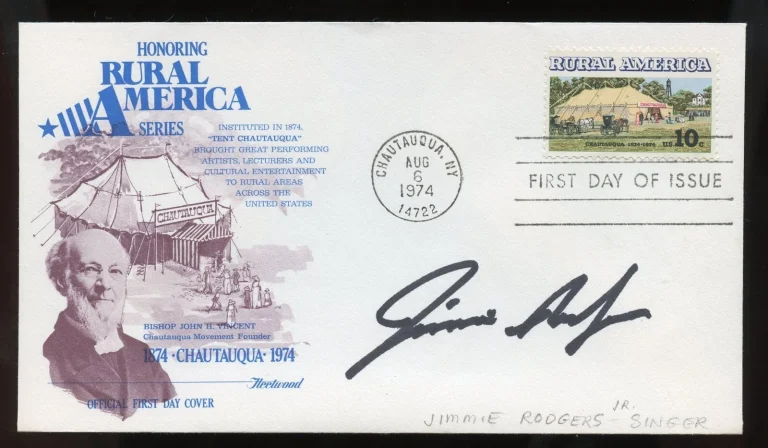 Jimmie Rogers Jr. d2021 signed autograph auto American Actor and Singer FDC