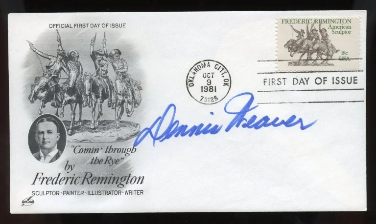 Dennis Weaver d2006 signed autograph Actor & President Screen Actors Guild FDC