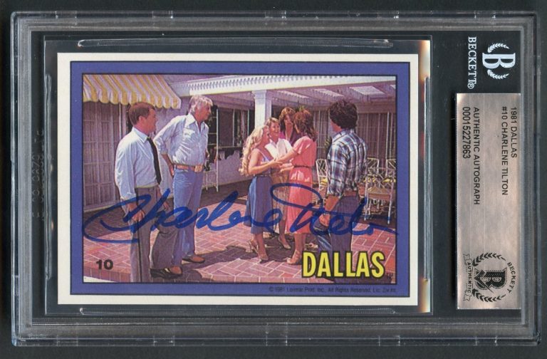 Charlene Tilton #10 signed autograph auto Actress Lucy on Dallas 1981 BAS Slab