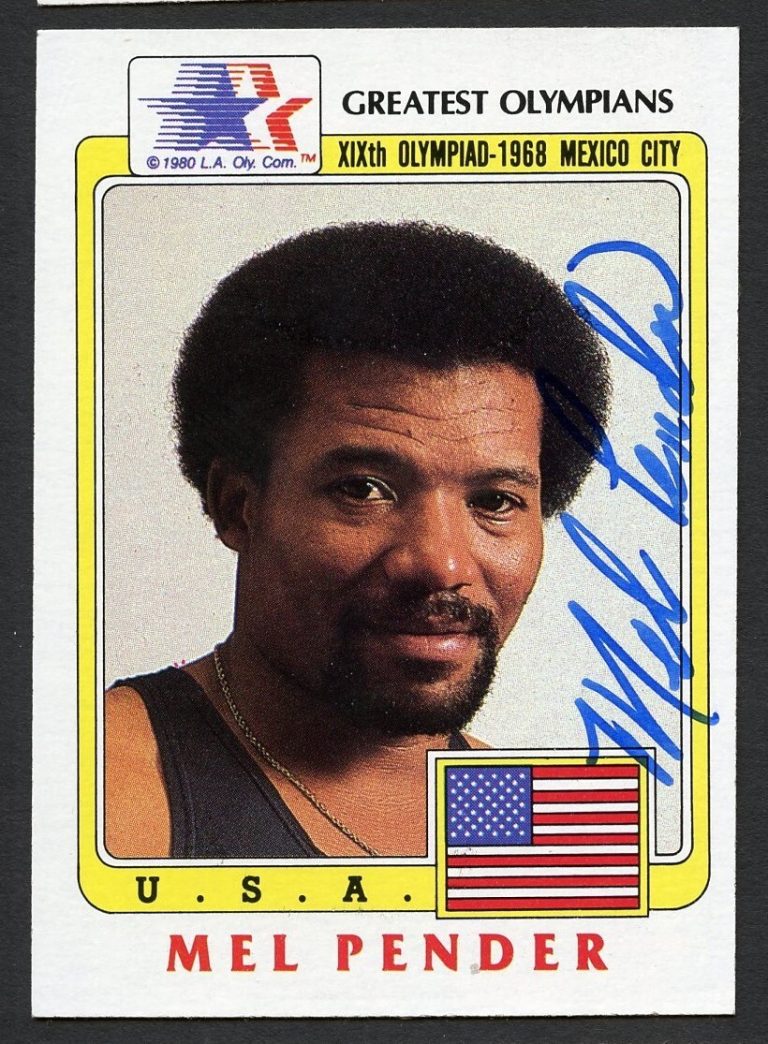 Mel Pender #65 signed autograph auto 1983 Topps Greatest Olympians Card
