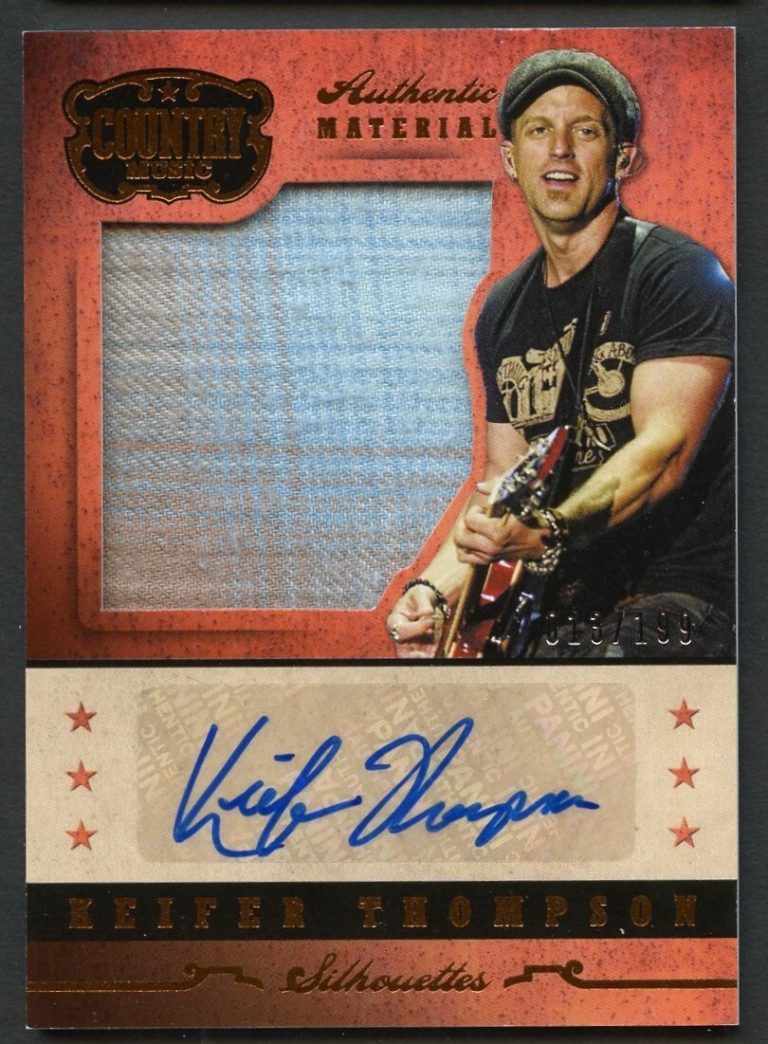 Keifer Thompson #SI-KT signed auto 2014 Panini Country Music Silhouettes 013/199