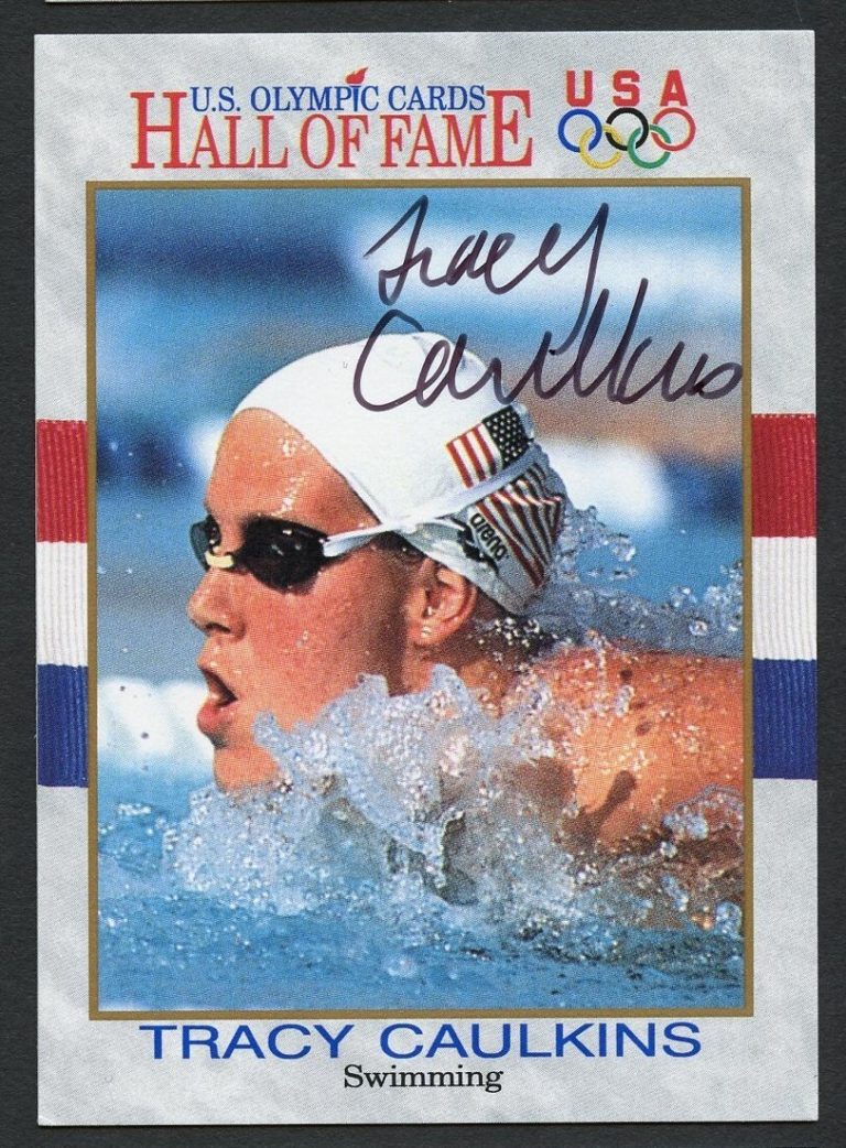 Tracy Caulkins #45 signed autograph auto 1991 Impel Olympic Hall of Fame Card