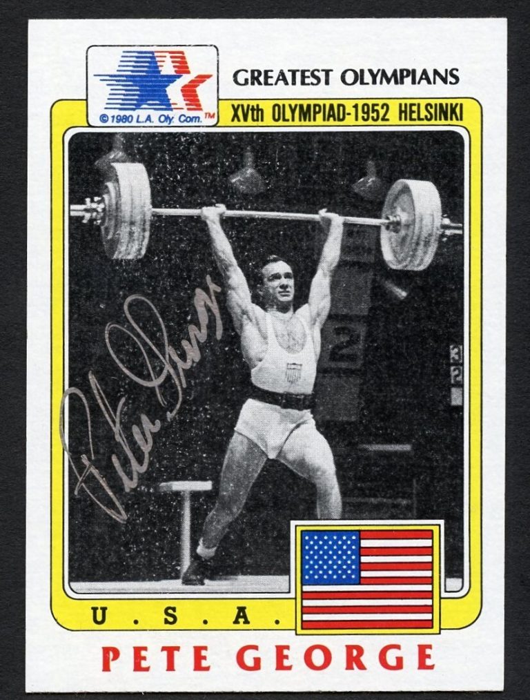 Pete George #11 signed autograph auto 1983 Topps Greatest Olympians Card