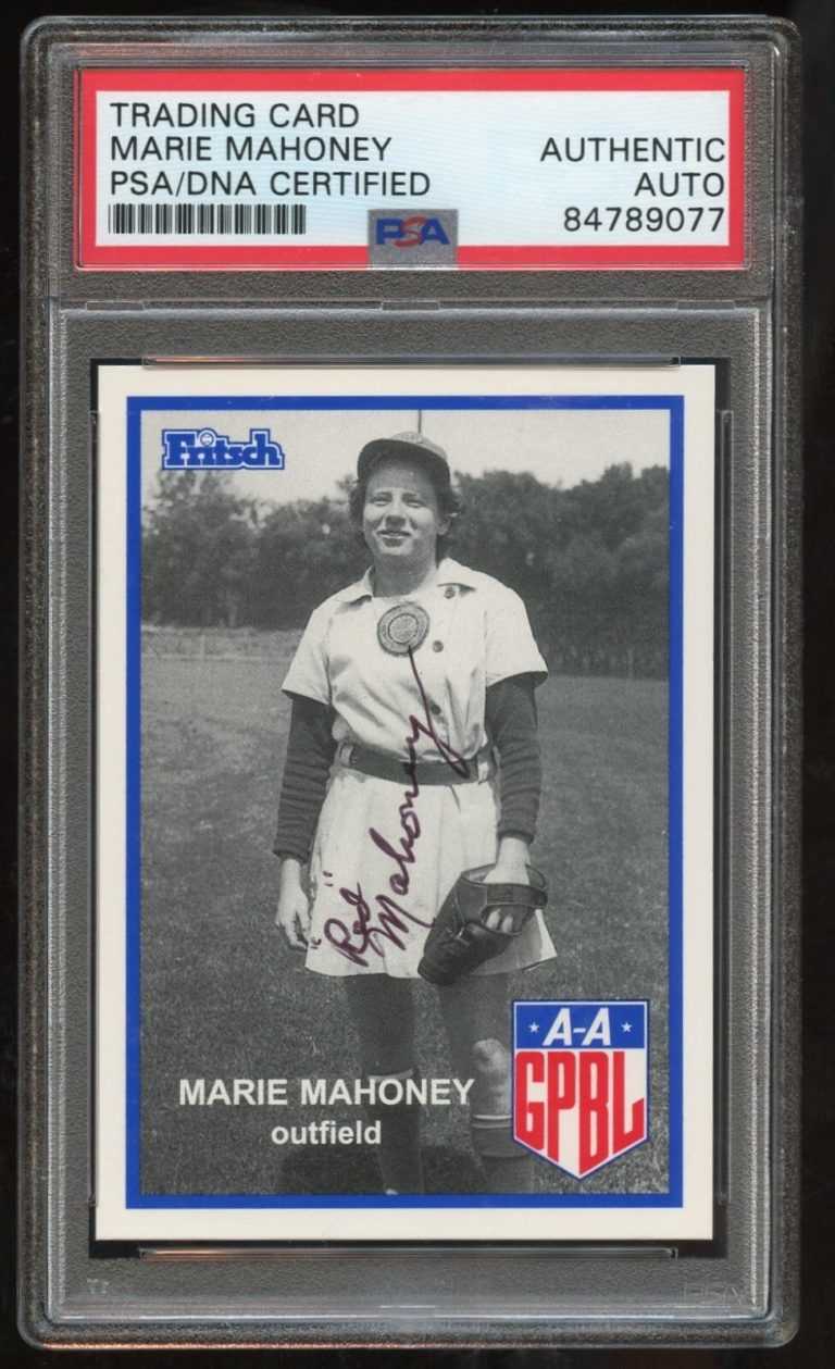 Marie Mahoney #119 signed autograph auto 1995-96 FRITSCH AAGPBL PSA Slabbed