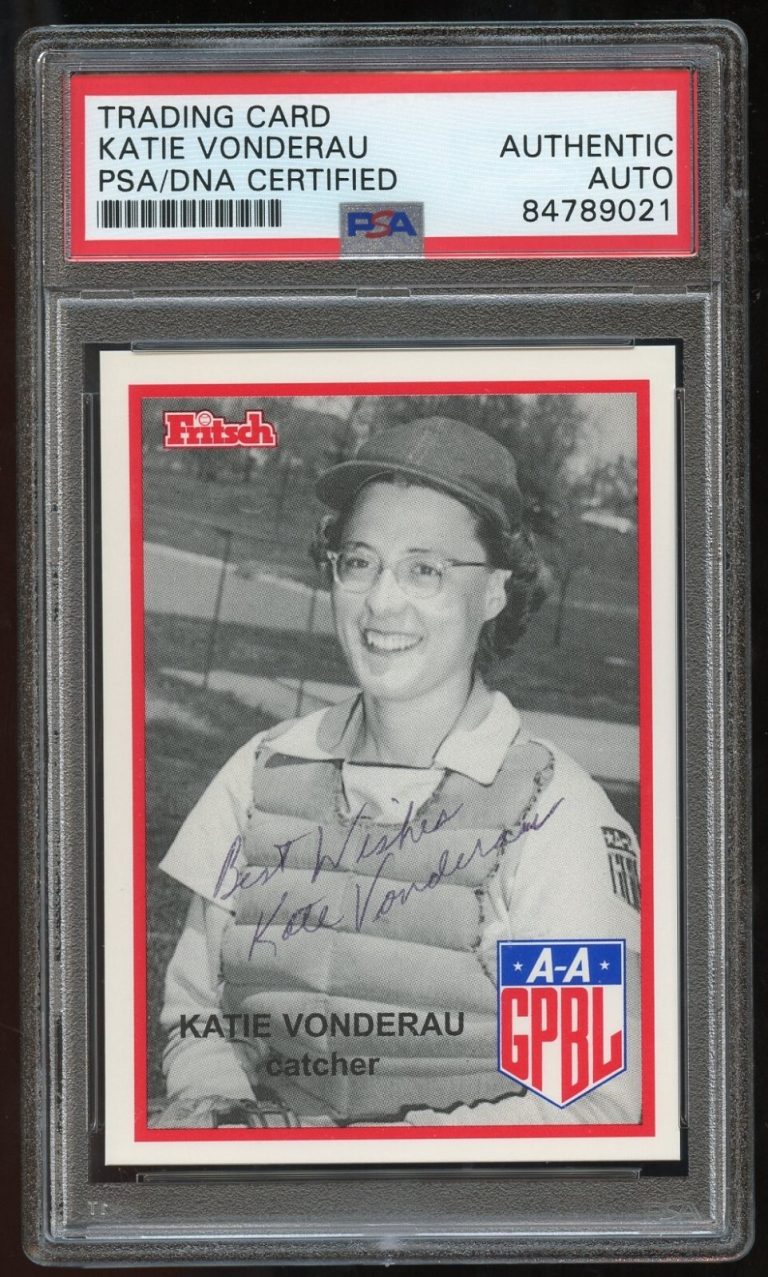 Katie Vonderau #209 signed autograph auto 1995-96 FRITSCH AAGPBL PSA Slabbed