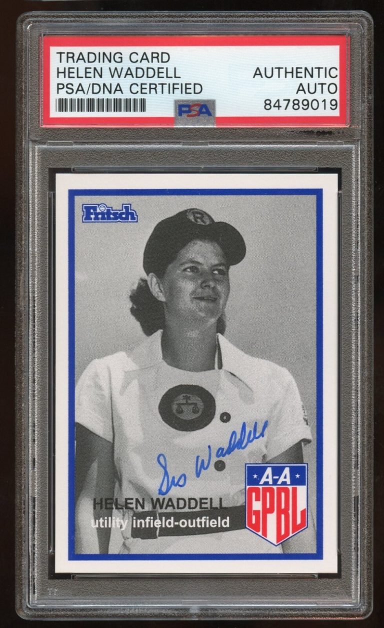Helen Waddell #211 signed autograph auto 1995-96 FRITSCH AAGPBL PSA Slabbed