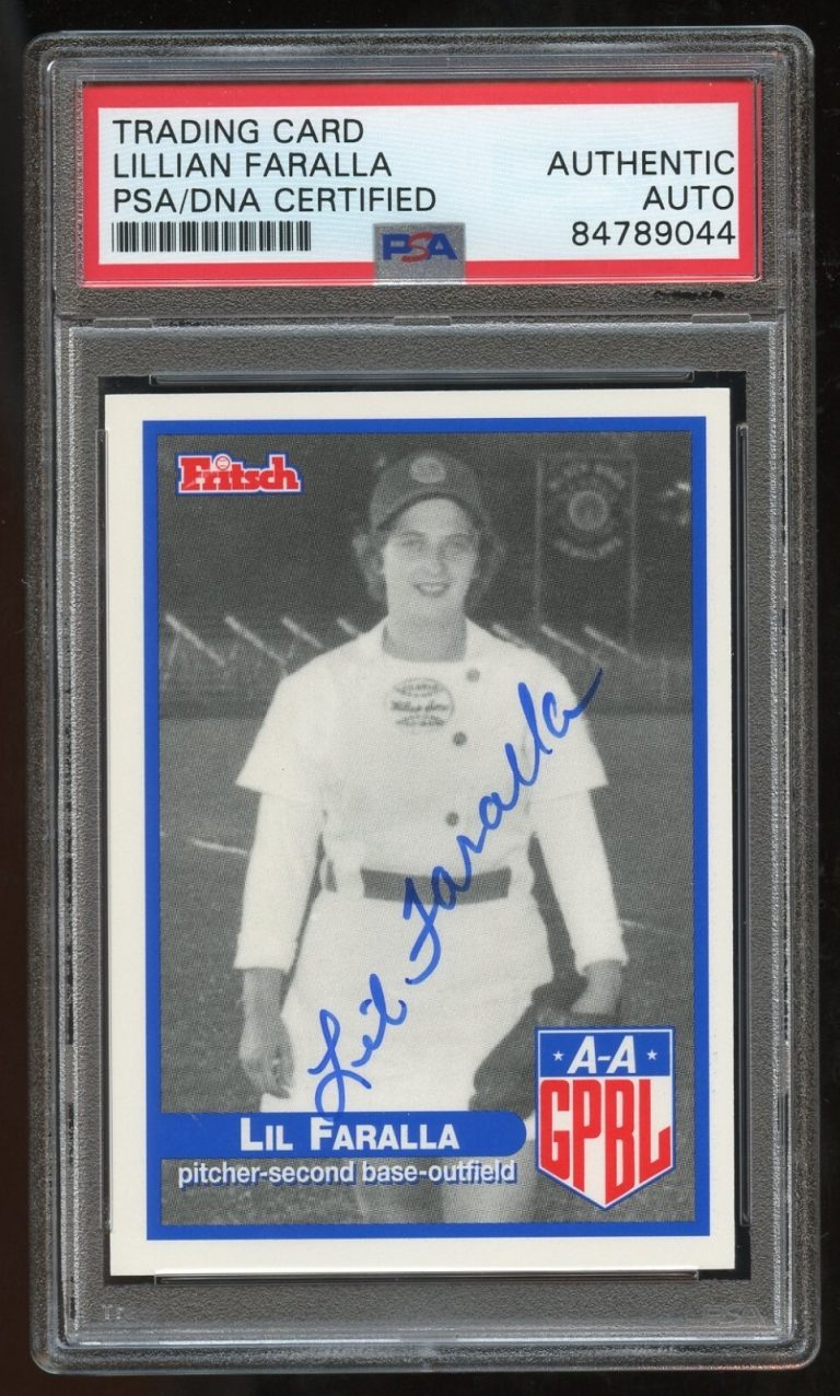Lillian Faralla #362 signed autograph auto 1995-96 FRITSCH AAGPBL PSA Slabbed
