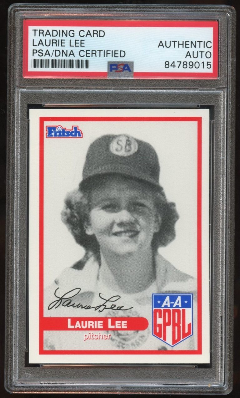 Laurie Lee #381 signed autograph auto 1995-96 FRITSCH AAGPBL PSA Slabbed