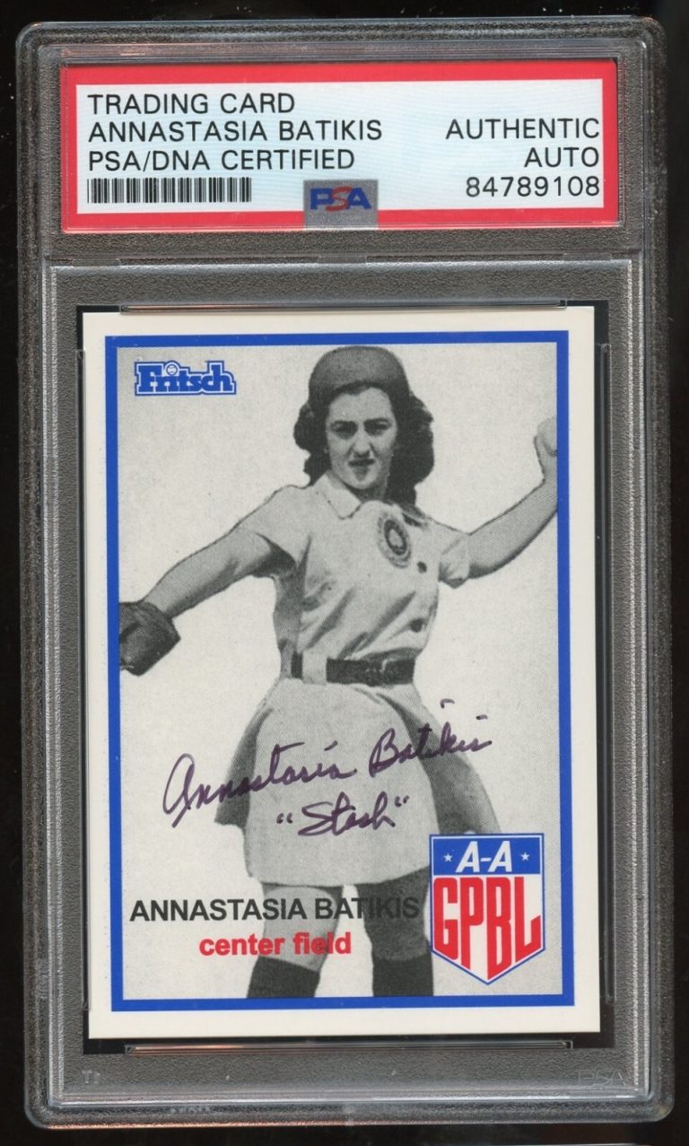 Anastasia Batikis #16 signed autograph auto 1995-96 FRITSCH AAGPBL PSA Slabbed