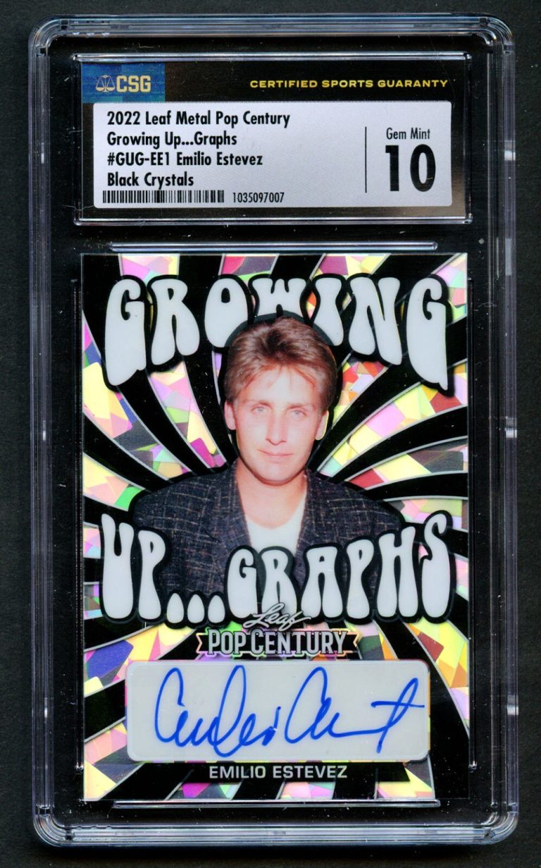Emilio Estevez 2022 Leaf Metal Pop Century Growing Up Graphs Black CSG 10