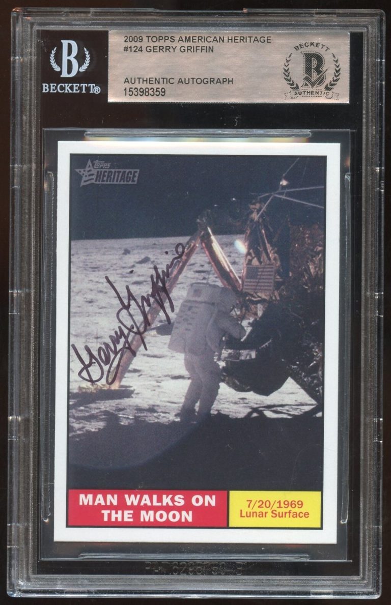 Gerry Griffin #124 signed autograph 2009 Topps American Heritage BAS Slabbed
