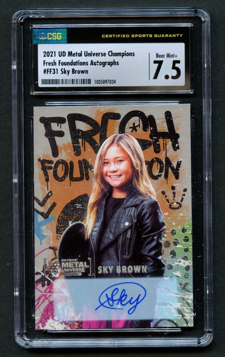 Sky Brown #FF31 UD Metal Universe Champions Fresh Foundations Autographs CSG 7.5