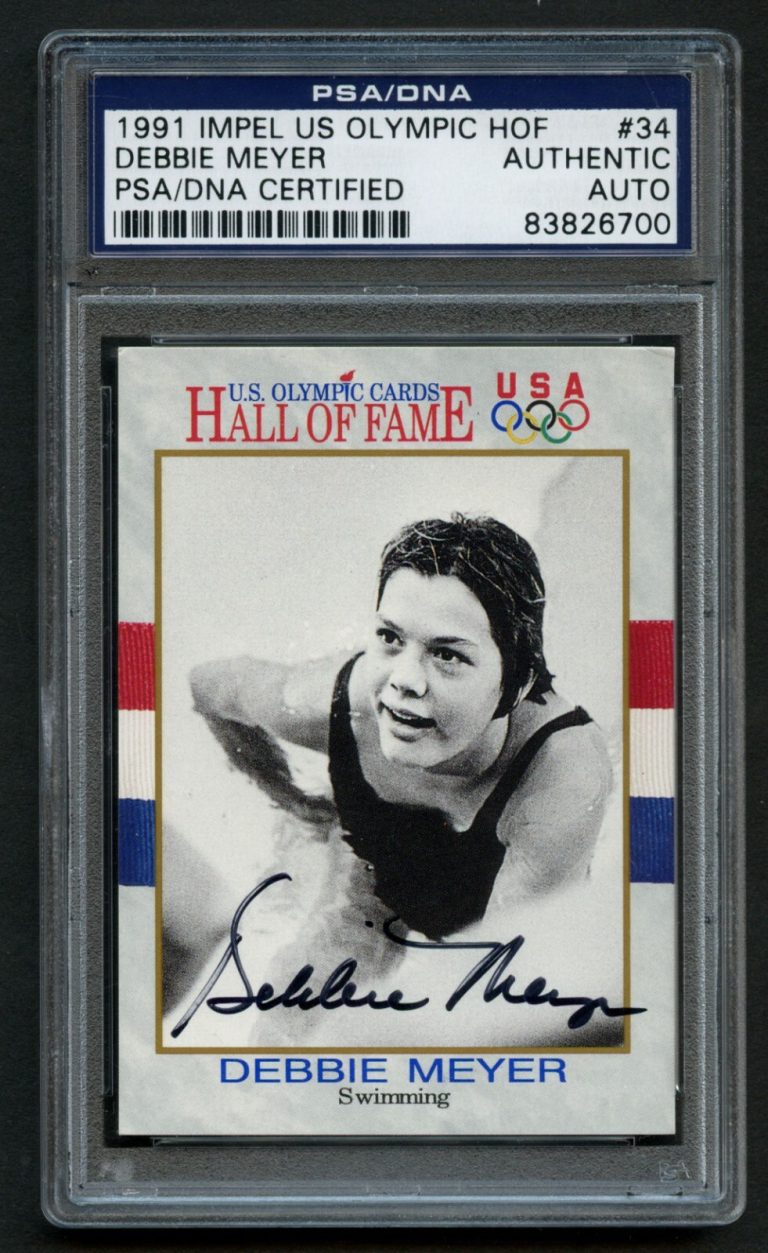 Debbie Meyer #34 signed autograph 1991 Impel US Olympic Hall of Fame Card PSA