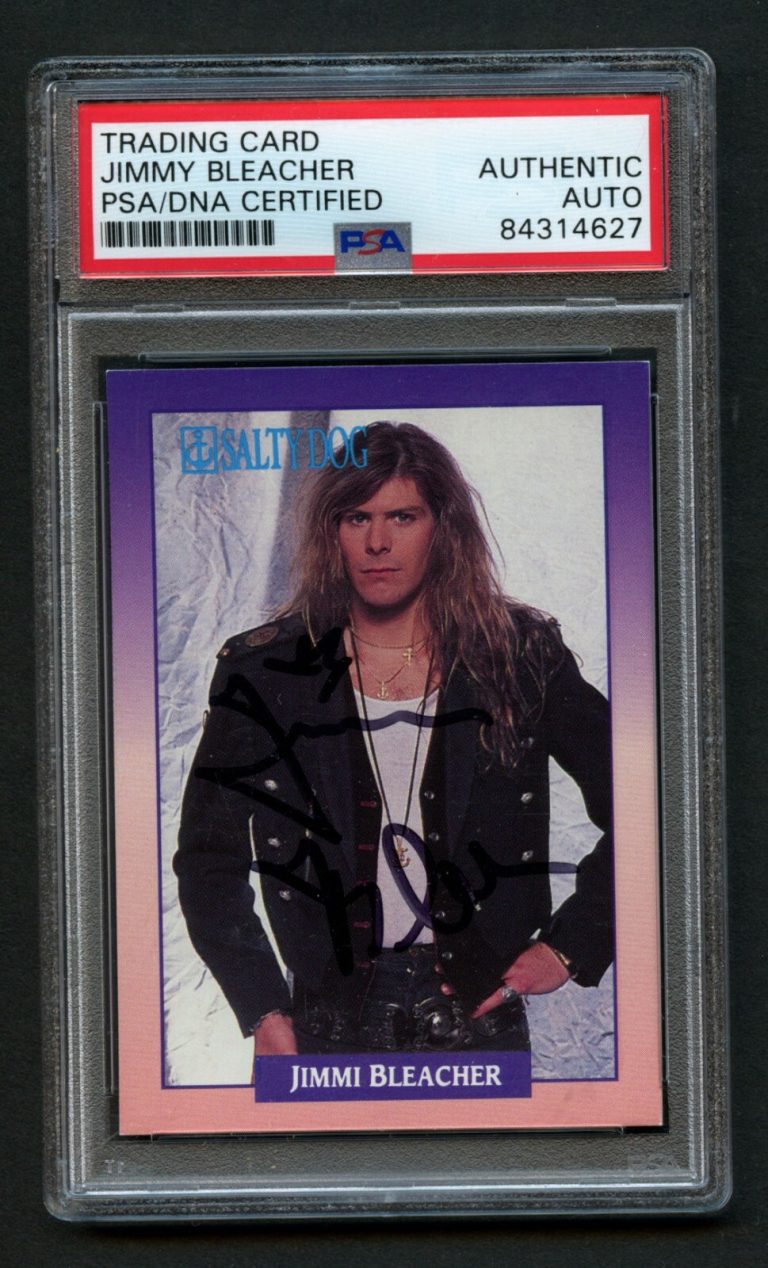 Jimmy Bleacher #160 signed autograph auto 1991 RockCards Salty Dog Drummer PSA