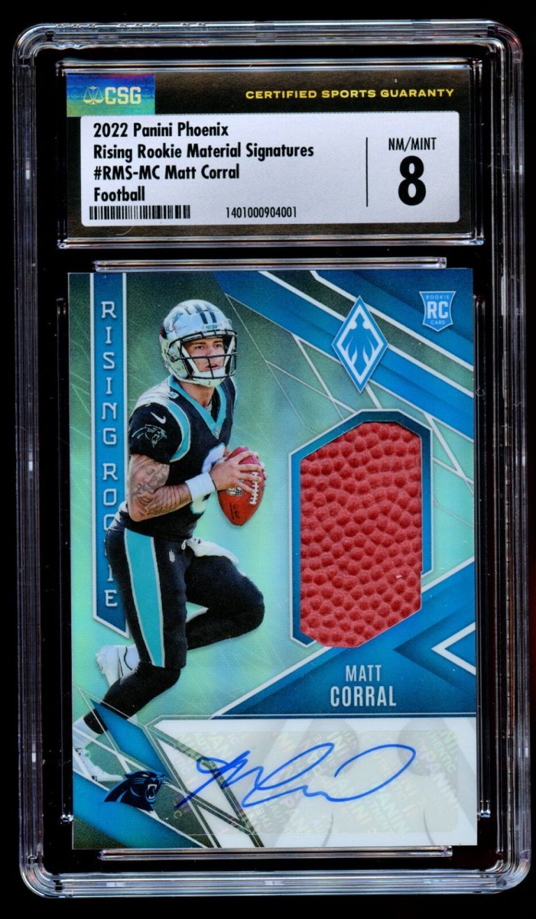 Matt Corral #RMS-MC 2022 Panini Phoenix Rising Rookie Material Signatures CSG 8