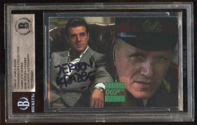 Jeroen Krabbe #238 signed autograph auto 96-97 James Bond Trading Card BAS Slab