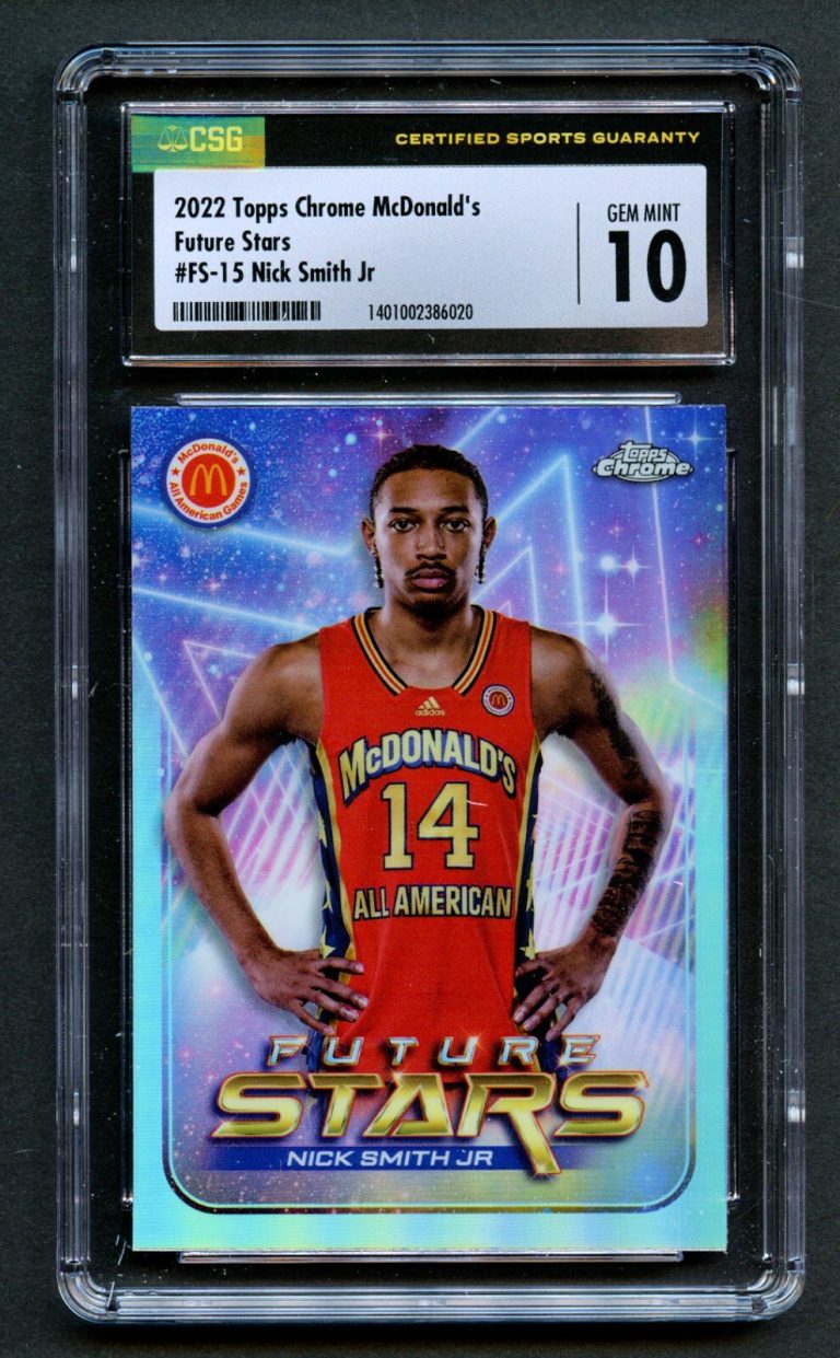 Nick Smith Jr. 2022 Topps Chrome McDonald's Future Stars Basketball Card CSG 10