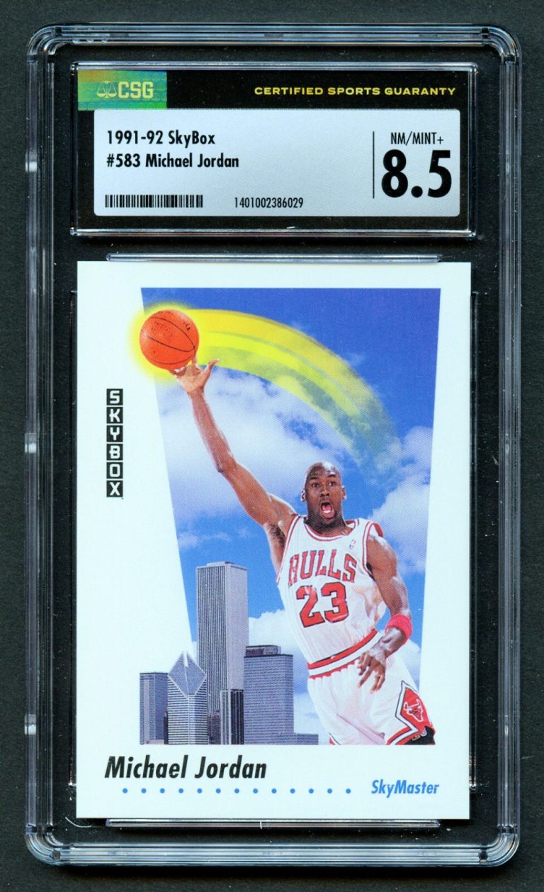 Michael Jordan #583 SkyBox 1991-92 SkyMaster Basketball Chicago Bulls CSG 8.5