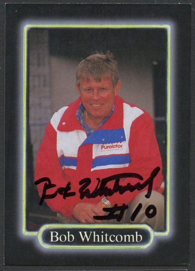 Bob Whitcomb #20 signed autograph auto 1990 Maxx NASCAR Racing Trading Card