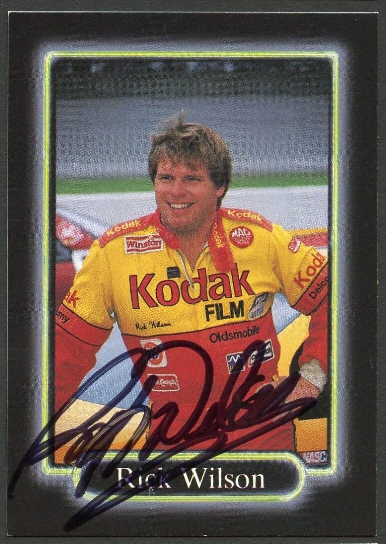Rick Wilson #75 signed autograph auto 1990 Maxx NASCAR Racing Trading Card