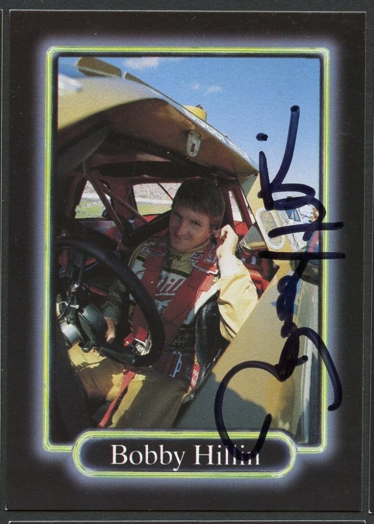 Bobby Hillin #8 signed autograph auto 1990 Maxx NASCAR Racing Trading Card