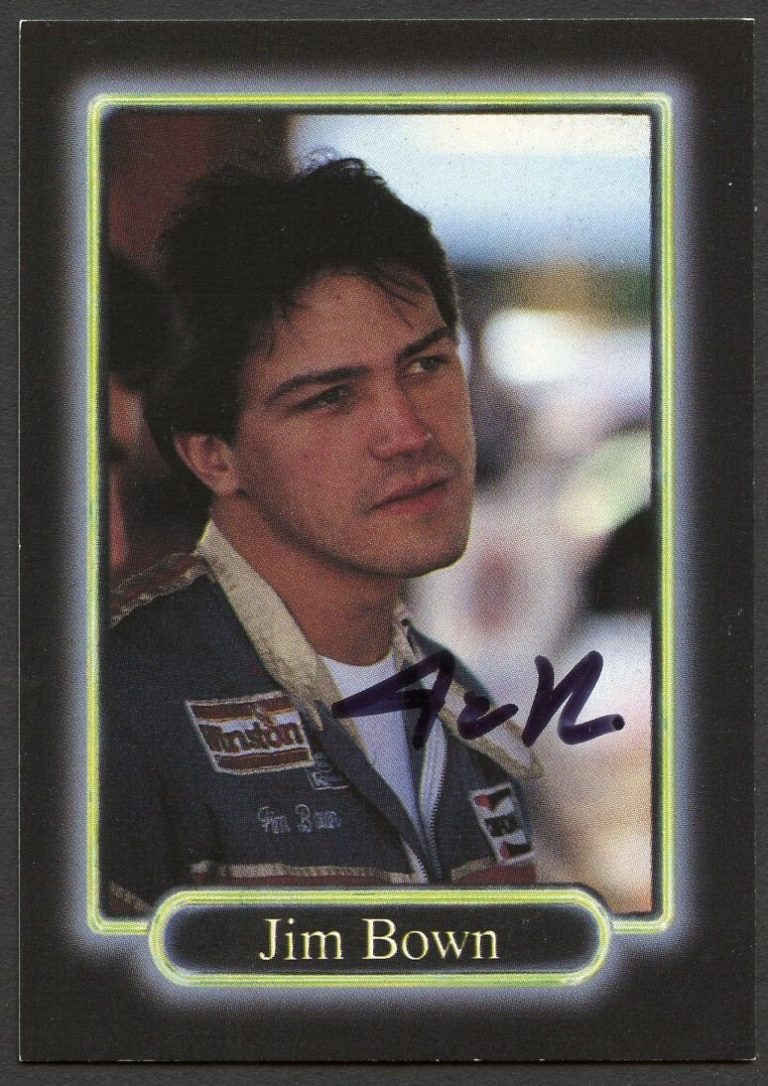 Jim Bown #41 signed autograph auto 1990 Maxx NASCAR Racing Trading Card
