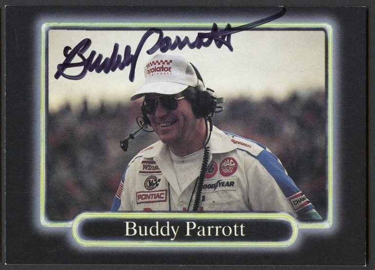 Buddy Parrott #37 signed autograph auto 1990 Maxx NASCAR Racing Trading Card
