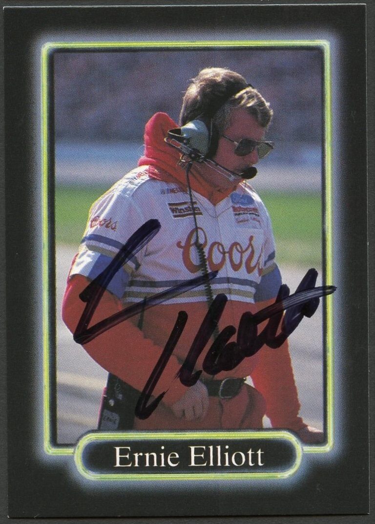 Ernie Elliott #145 signed autograph auto 1990 Maxx NASCAR Racing Trading Card