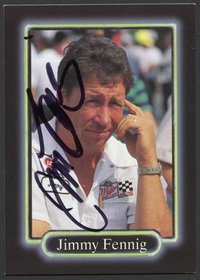 Jimmy Fennig #35 signed autograph auto 1990 Maxx NASCAR Racing Trading Card