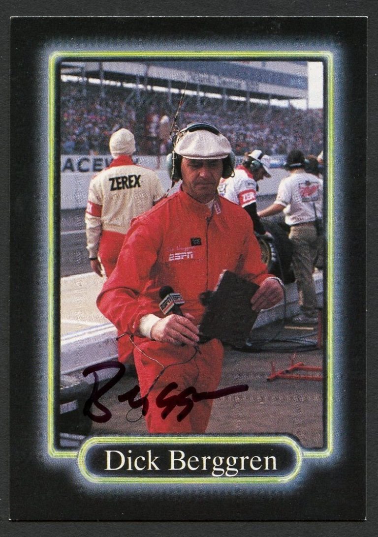 Dick Berggren #161 signed autograph auto 1990 Maxx NASCAR Racing Trading Card