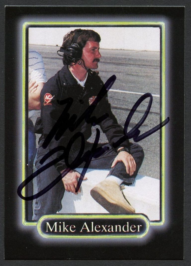 Mike Alexander #84 signed autograph auto 1990 Maxx NASCAR Racing Trading Card