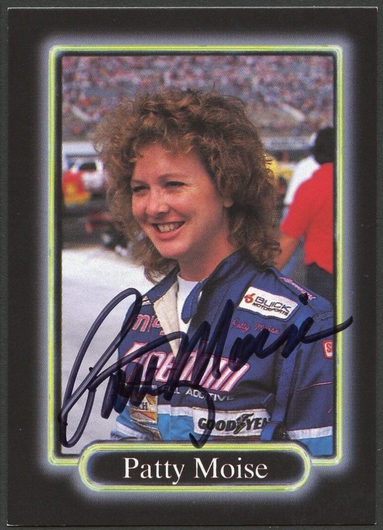 Patty Moise #138 signed autograph auto 1990 Maxx NASCAR Racing Trading Card