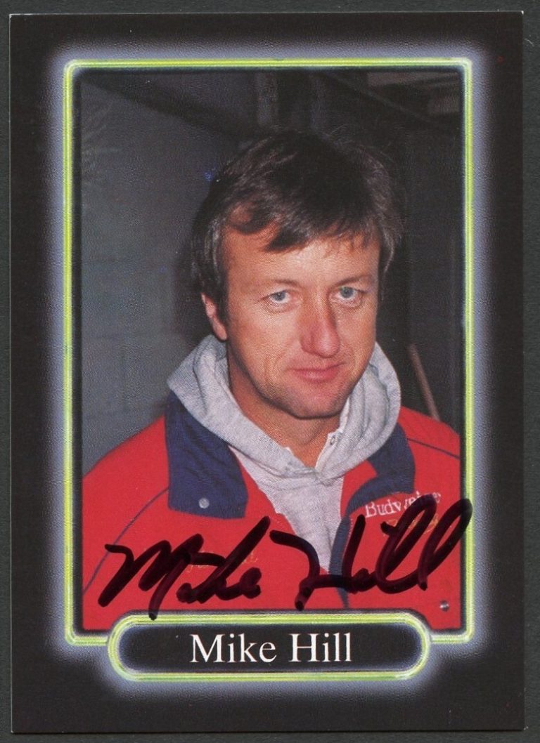 Mike Hill #113 signed autograph auto 1990 Maxx NASCAR Racing Trading Card