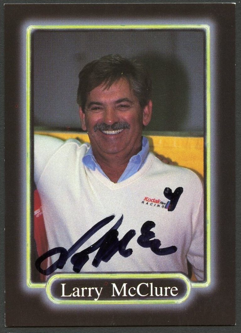 Larry McClure #85 signed autograph auto 1990 Maxx NASCAR Racing Trading Card