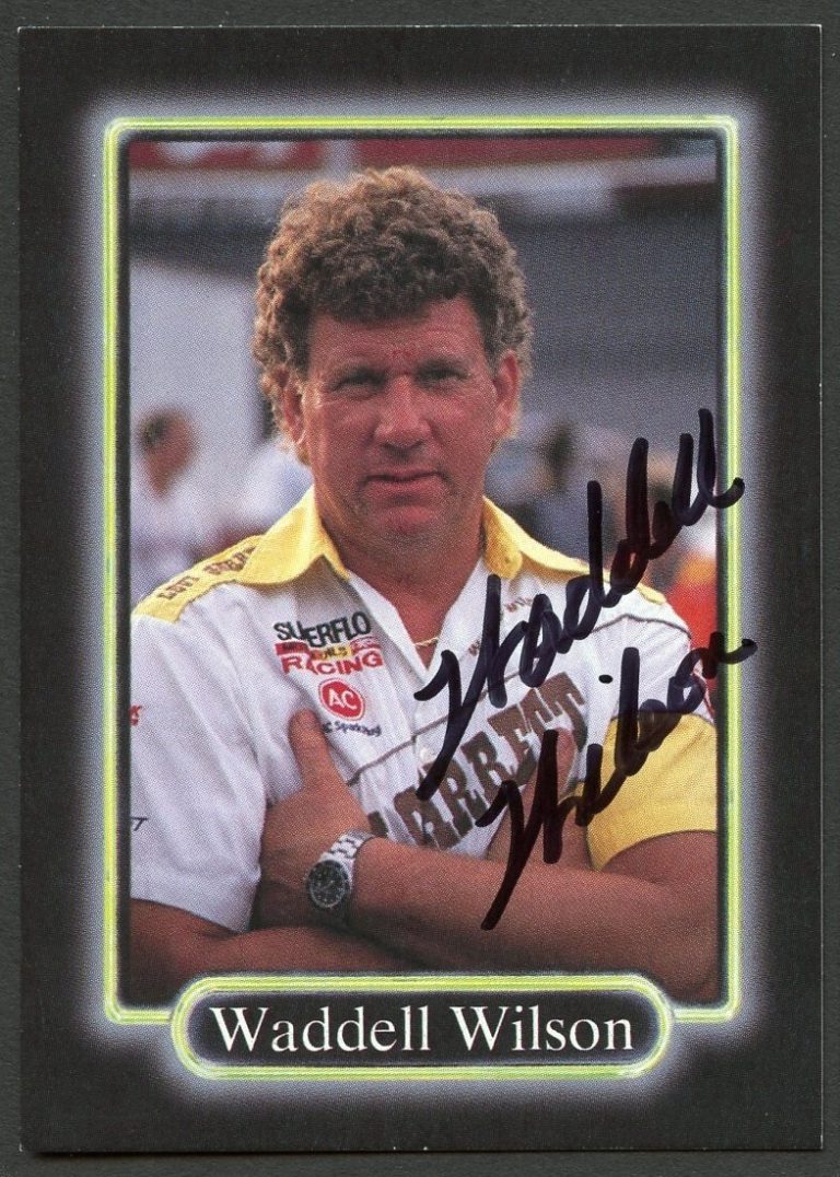 Waddell Wilson #87 signed autograph auto 1990 Maxx NASCAR Racing Trading Card