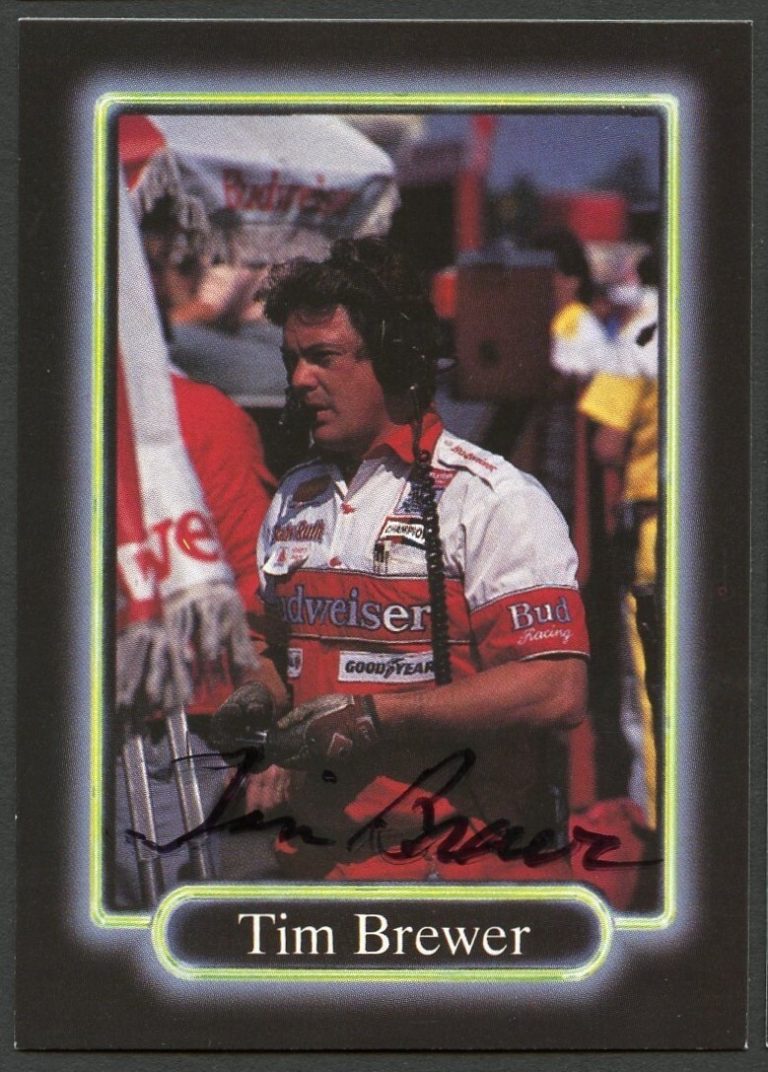 Tim Brewer #96 signed autograph auto 1990 Maxx NASCAR Racing Trading Card