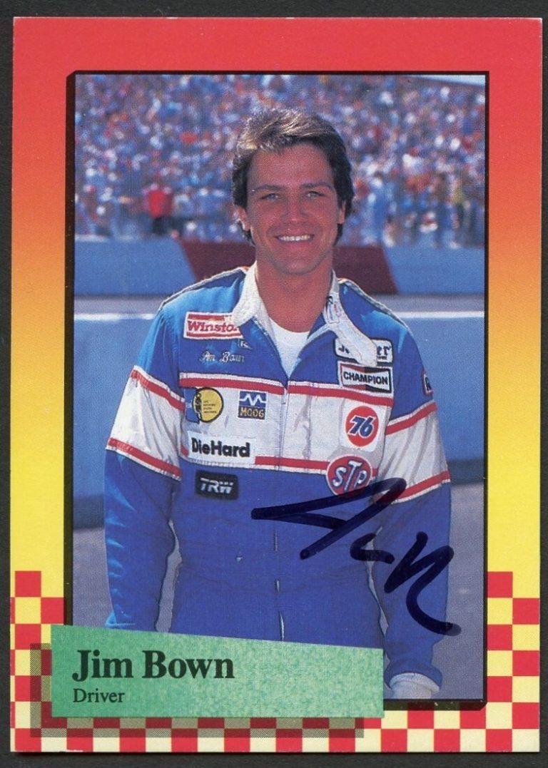 Jim Bown #41 signed autograph auto 1989 Maxx NASCAR Racing Trading Card